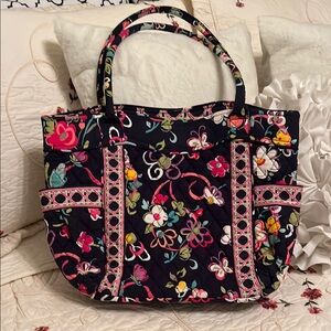 Vera Bradley Black Floral Shoulder Bag